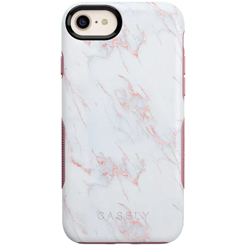 Subtle Blush | White and Pink Marble Case iPhone Case get.casely Bold iPhone 6/7/8 