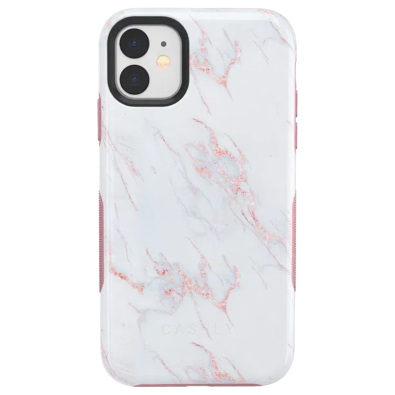 Subtle Blush | White and Pink Marble Case