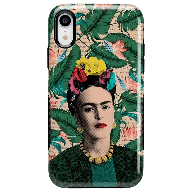Find Your Muse | Frida Kahlo Portrait Floral Case iPhone Case get.casely Bold iPhone XR 