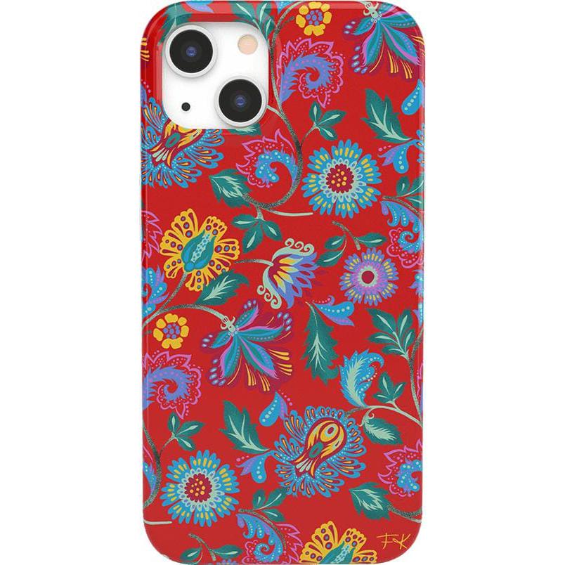 Painted Flowers | Frida Kahlo Floral Case iPhone Case get.casely Classic + MagSafe® iPhone 13
