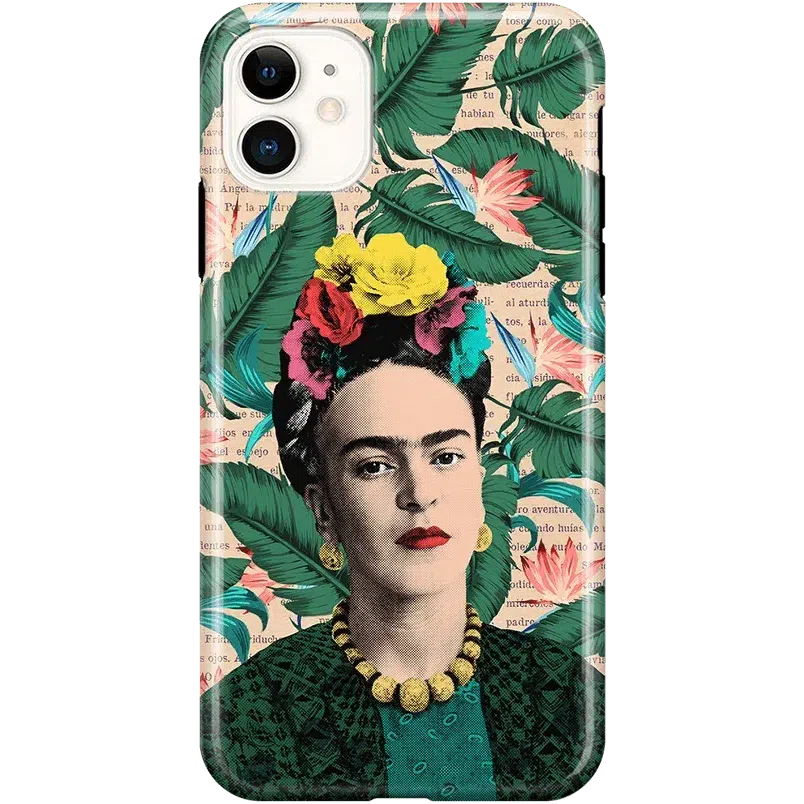 Find Your Muse | Frida Kahlo Portrait Floral Case iPhone Case get.casely Classic iPhone 11 