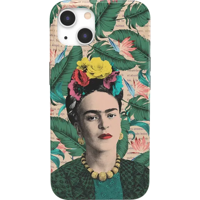 Find Your Muse | Frida Kahlo Portrait Floral Case iPhone Case get.casely Classic + MagSafe® iPhone 13 