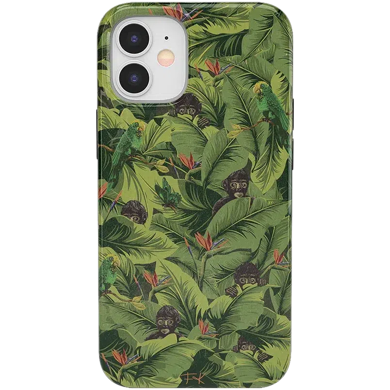 Sneaky Monkeys | Frida Kahlo Jungle Floral Case iPhone Case get.casely Classic iPhone 12 