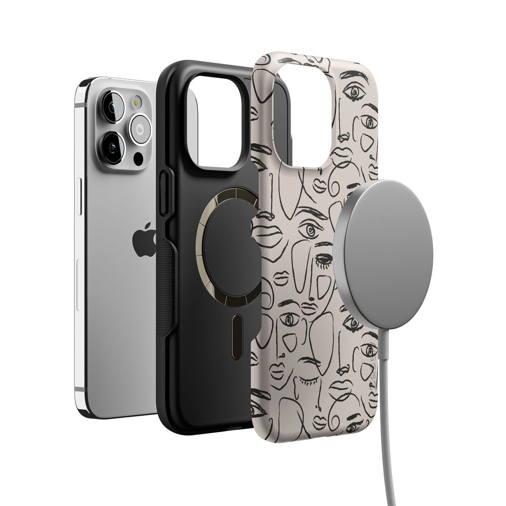 We're All Human | Minimal Face Art Case