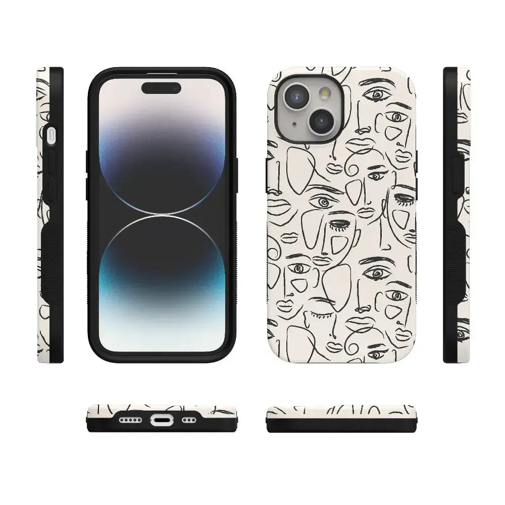 We're All Human | Minimal Face Art Case