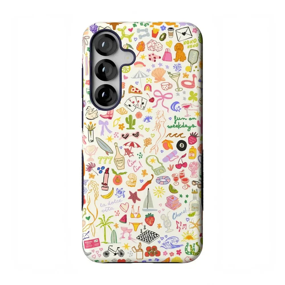 All the Fun Things | Fun on Weekdays Case iPhone Case get.casely Bold Flex + MagSafe® Galaxy S25 Plus 