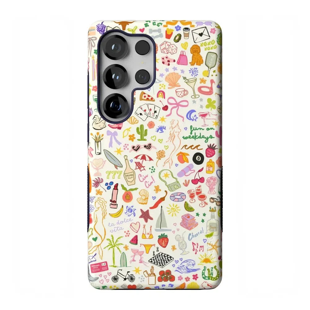 All the Fun Things | Fun on Weekdays Case iPhone Case get.casely Bold Flex + MagSafe® Galaxy S25 Ultra 