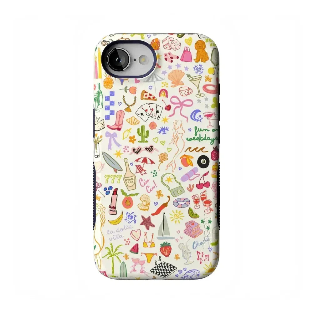 All the Fun Things | Fun on Weekdays Case iPhone Case get.casely Bold Flex + MagSafe® iPhone 16e 