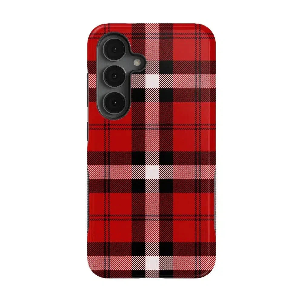 As if! | Red Plaid Case Phone Case get.casely Bold Flex + MagSafe® Galaxy S25 