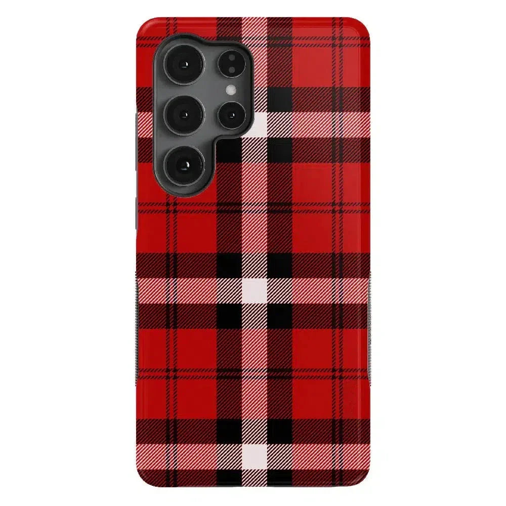 As if! | Red Plaid Case Phone Case get.casely Bold Flex + MagSafe® Galaxy S25 Ultra 