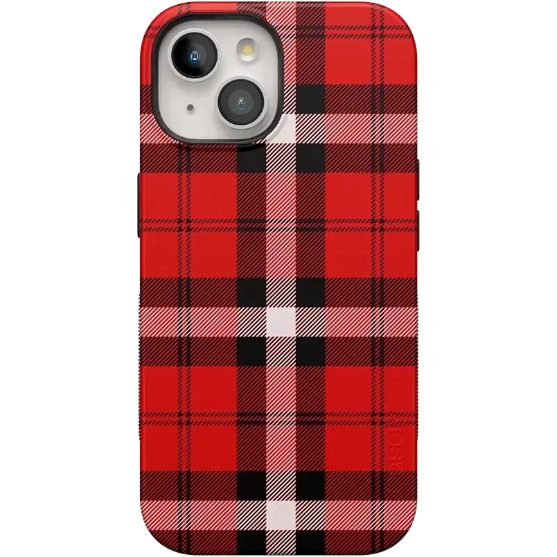 As if! | Red Plaid Case Phone Case get.casely Bold Flex + MagSafe® iPhone 15 Plus 