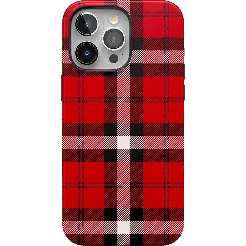 As if! | Red Plaid Case Phone Case get.casely Bold Flex + MagSafe® iPhone 15 Pro Max 