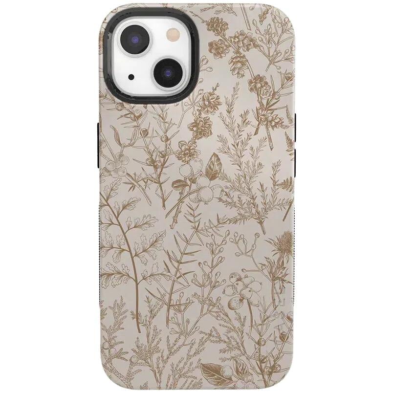 Beige Garden | Neutral Floral Case iPhone Case get.casely Bold + MagSafe® iPhone 13 