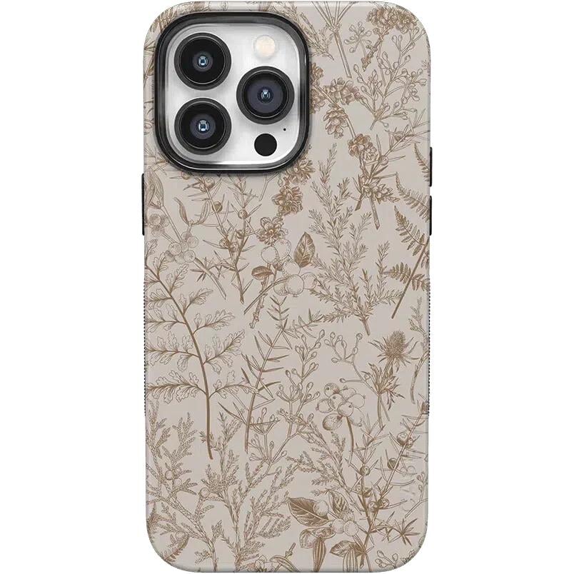 Beige Garden | Neutral Floral Case iPhone Case get.casely Bold + MagSafe® iPhone 14 Pro Max 
