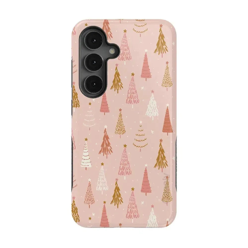 Bubblegum Forest | Christmas Tree Case Phone Case Casetry Bold Flex + MagSafe® Galaxy S25 