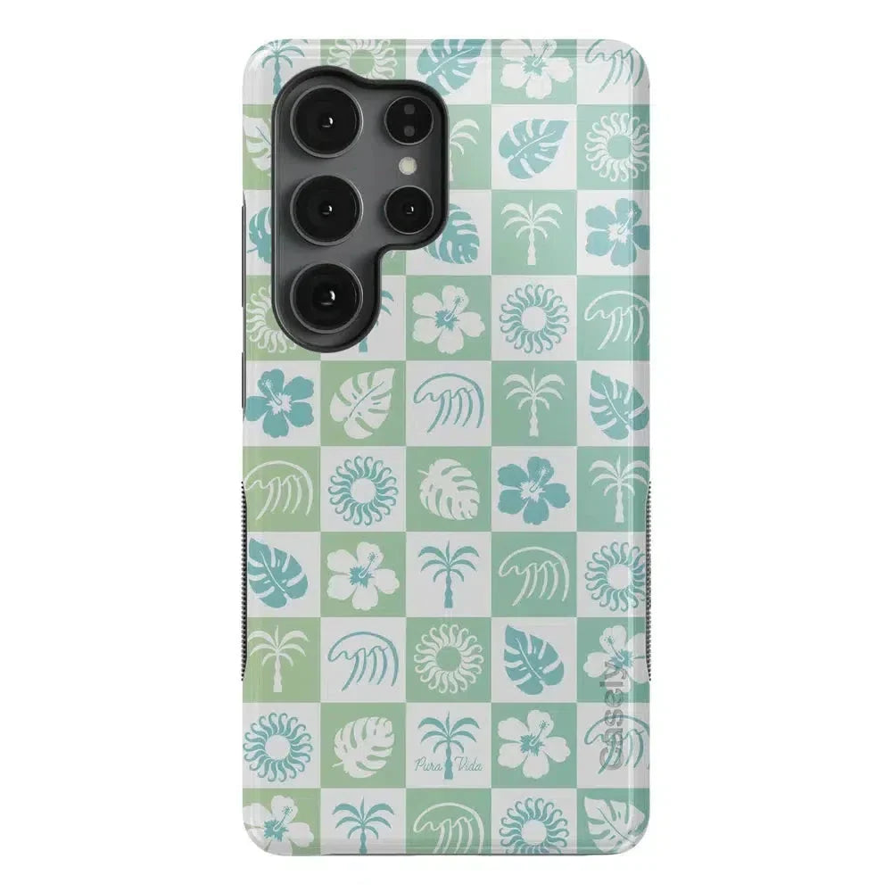 Coastal Checkers | Pura Vida Case iPhone Case get.casely Bold Flex + MagSafe® Galaxy S25 Ultra 
