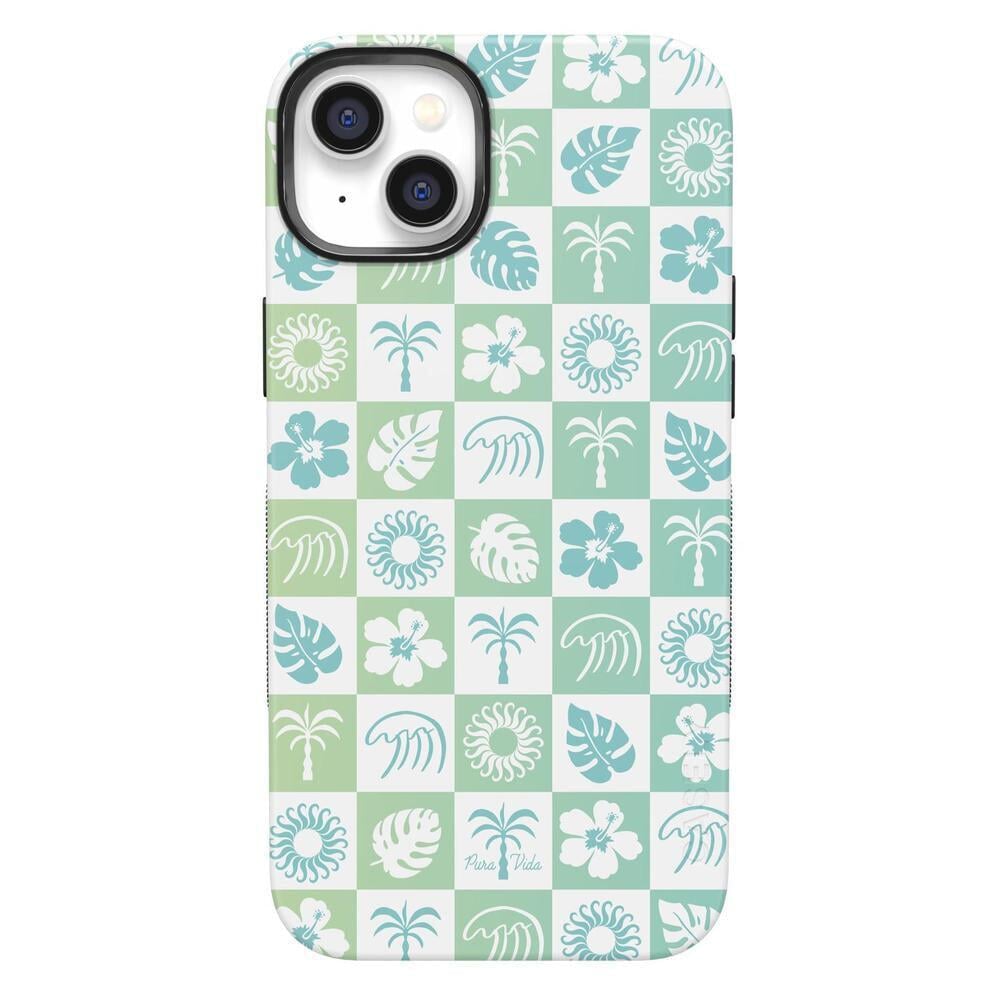 Coastal Checkers | Pura Vida Case iPhone Case get.casely Bold + MagSafe® iPhone 14 