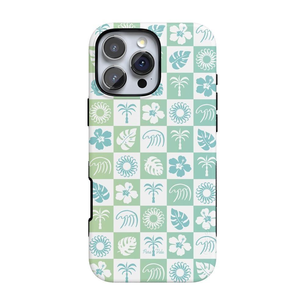 Coastal Checkers | Pura Vida Case iPhone Case get.casely Bold + MagSafe® iPhone 16 Pro Max 