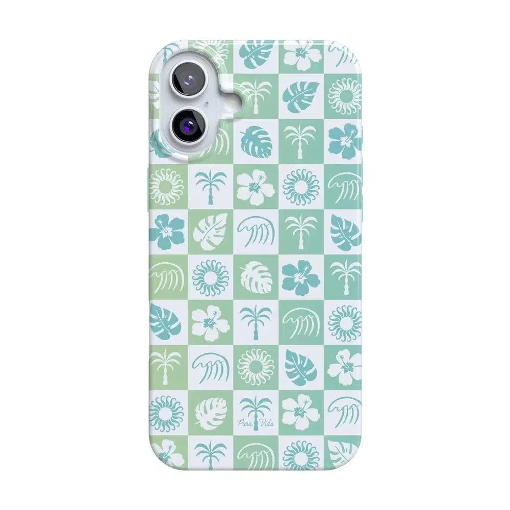 Coastal Checkers | Pura Vida Case iPhone Case get.casely Classic + MagSafe® iPhone 16 Plus 
