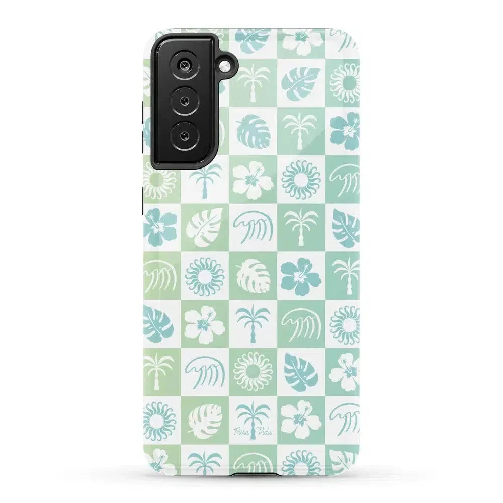 Coastal Checkers | Pura Vida Case iPhone Case get.casely Essential Galaxy S21 Ultra 
