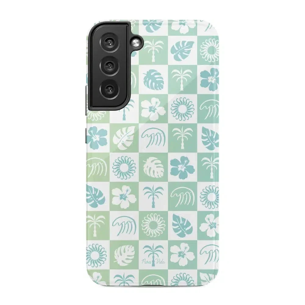 Coastal Checkers | Pura Vida Case iPhone Case get.casely Essential Galaxy S22 Plus 