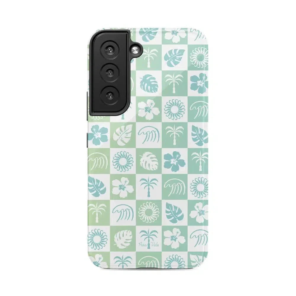 Coastal Checkers | Pura Vida Case iPhone Case get.casely Essential Galaxy S22 