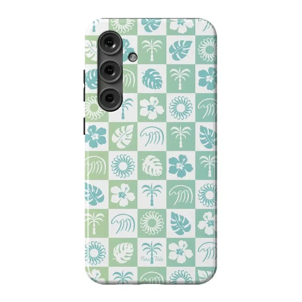 Coastal Checkers | Pura Vida Case iPhone Case get.casely Essential Galaxy S24 Plus 