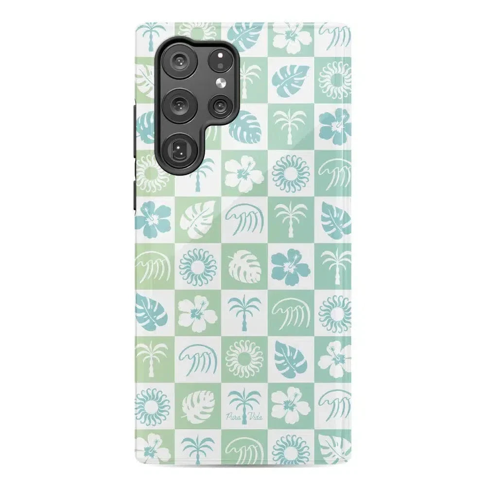 Coastal Checkers | Pura Vida Case iPhone Case get.casely Essential Galaxy S24 Ultra 