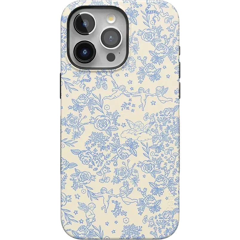 Cupid's Canvas | Periwinkle Floral Case Phone Case Casetry Bold Flex + MagSafe® iPhone 15 Pro Max 