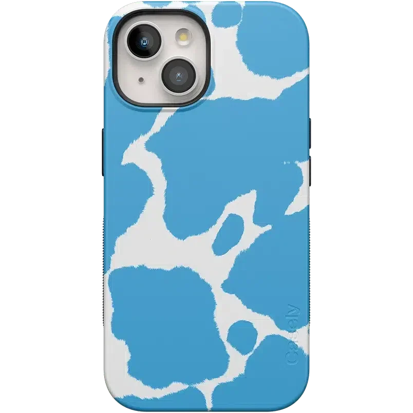 Current MOOd | Light Blue Cow Print Case iPhone Case get.casely Bold Flex + MagSafe® iPhone 15 Plus 