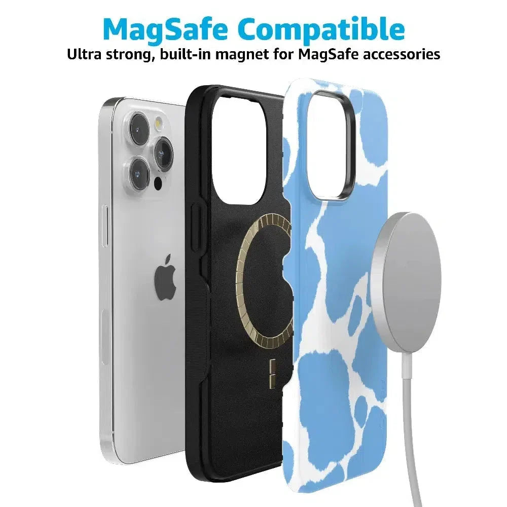 Current MOOd | Light Blue Cow Print Case