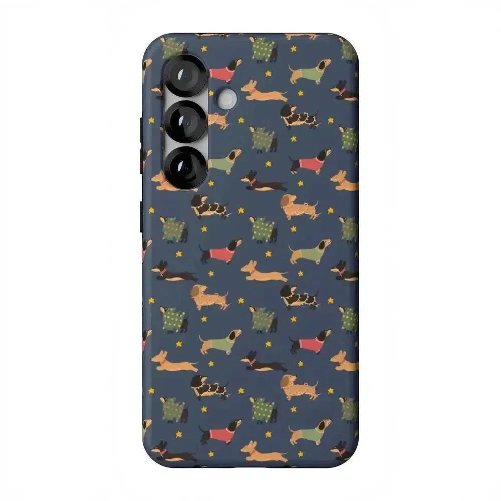 Dashing Doxies | Dachshund Dog Case Phone Case Casetry Bold Flex + MagSafe® Galaxy S25 