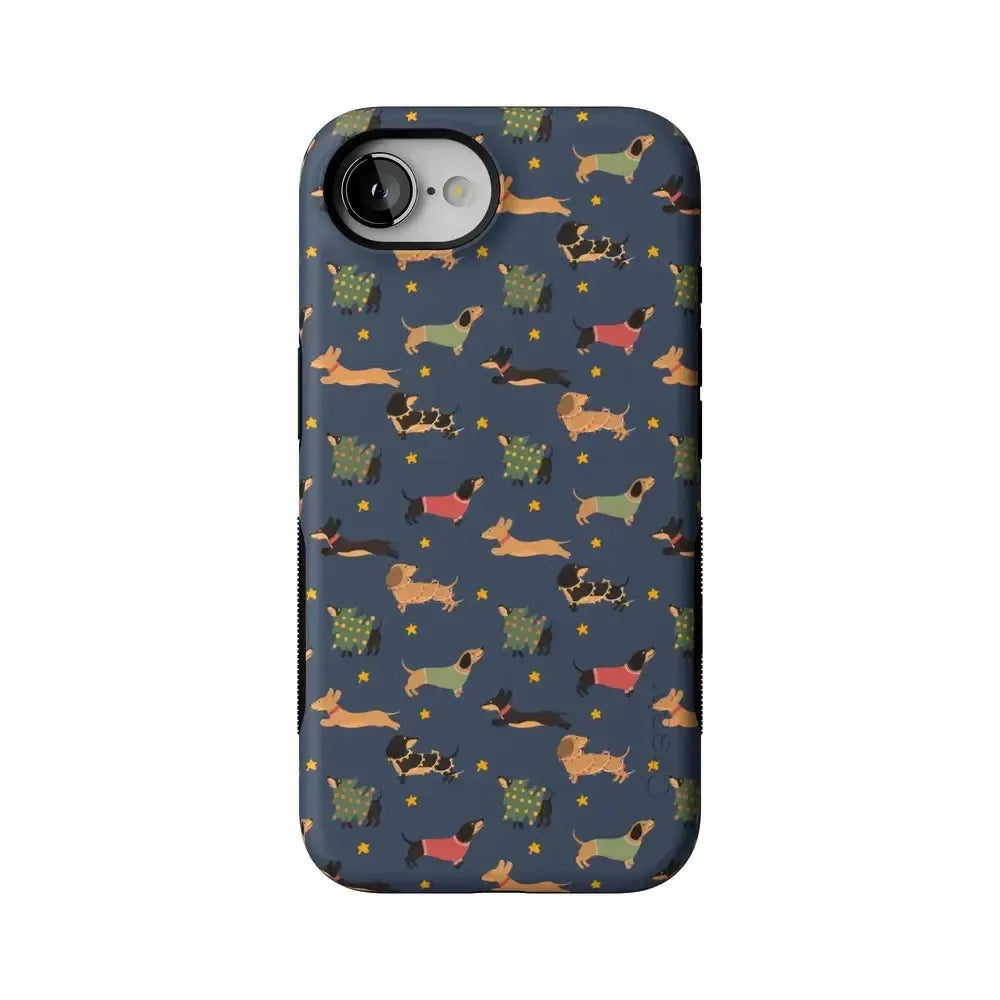 Dashing Doxies | Dachshund Dog Case Phone Case Casetry Bold Flex + MagSafe® iPhone 16e 