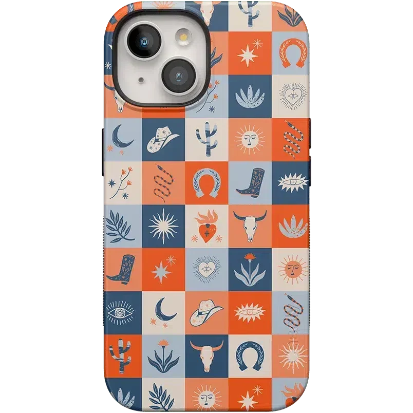 Dirt Road Chic | Western Squares Case iPhone Case get.casely Bold Flex + MagSafe® iPhone 15 Plus 