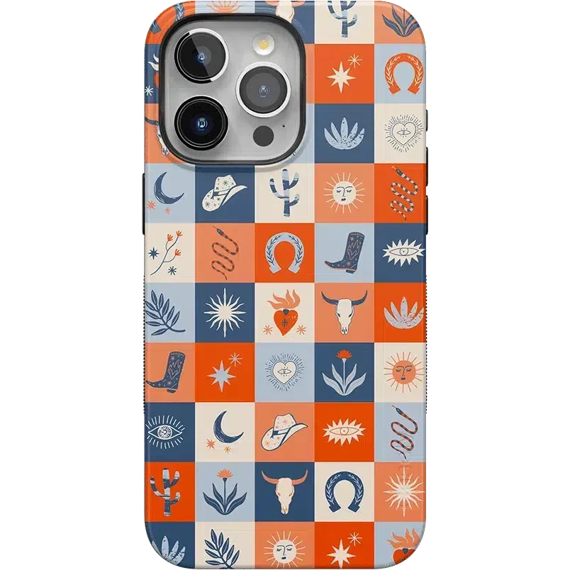 Dirt Road Chic | Western Squares Case iPhone Case get.casely Bold Flex + MagSafe® iPhone 15 Pro Max 