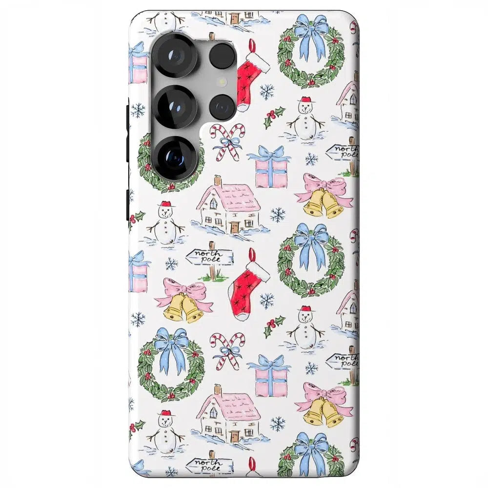 Christmas Morning | Vintage Cartoon Case Phone Case Casetry Essential + MagSafe® Galaxy S25 Ultra