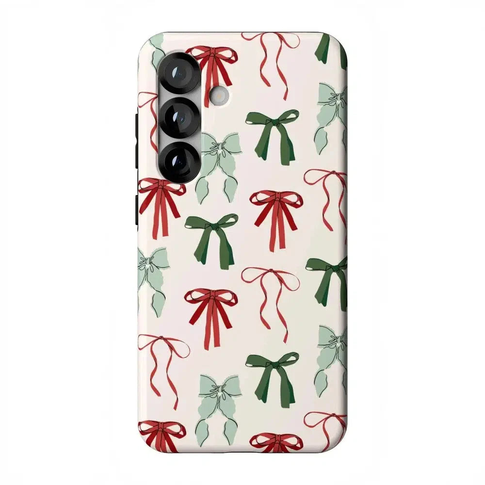 Festive Girlie | Holiday Bows Case Phone Case Casetry Essential + MagSafe® Galaxy S25