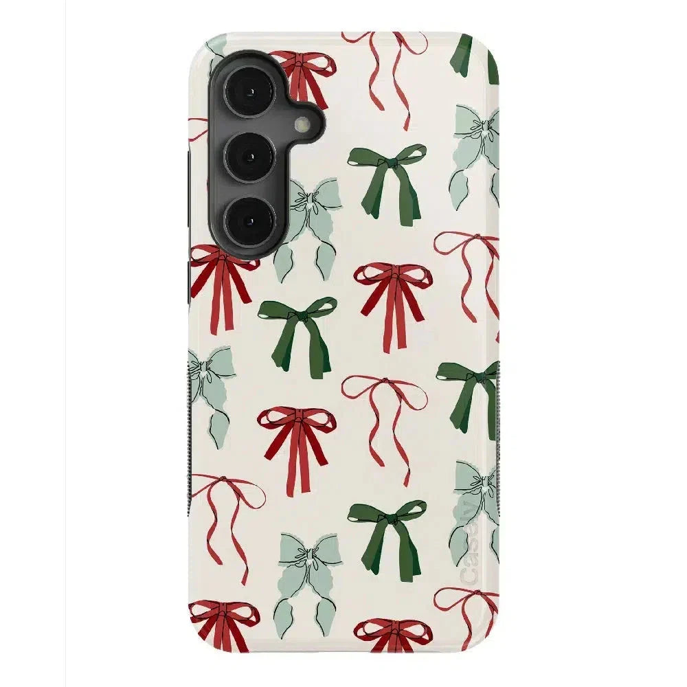 Festive Girlie | Holiday Bows Case Phone Case Casetry Bold Flex + MagSafe® Galaxy S25 Plus 