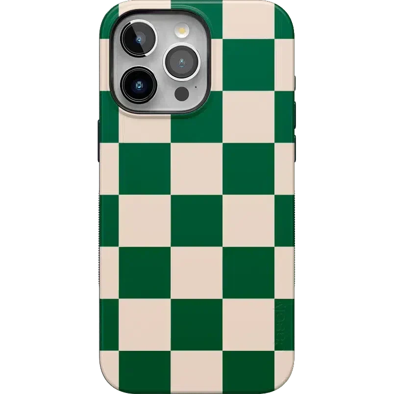 Fit Check | Green Checkerboard Case iPhone Case get.casely Bold Flex + MagSafe® iPhone 15 Pro Max 