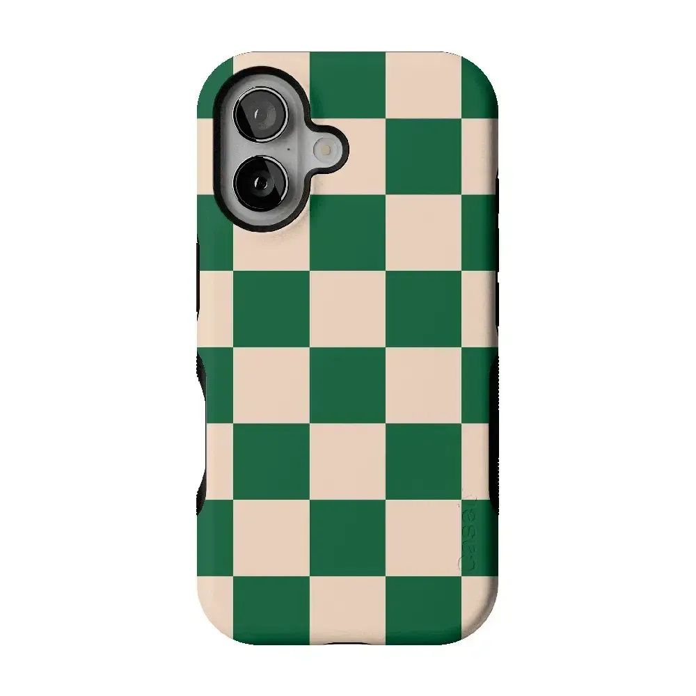 Fit Check | Green Checkerboard Case iPhone Case get.casely Bold Flex + MagSafe® iPhone 16 