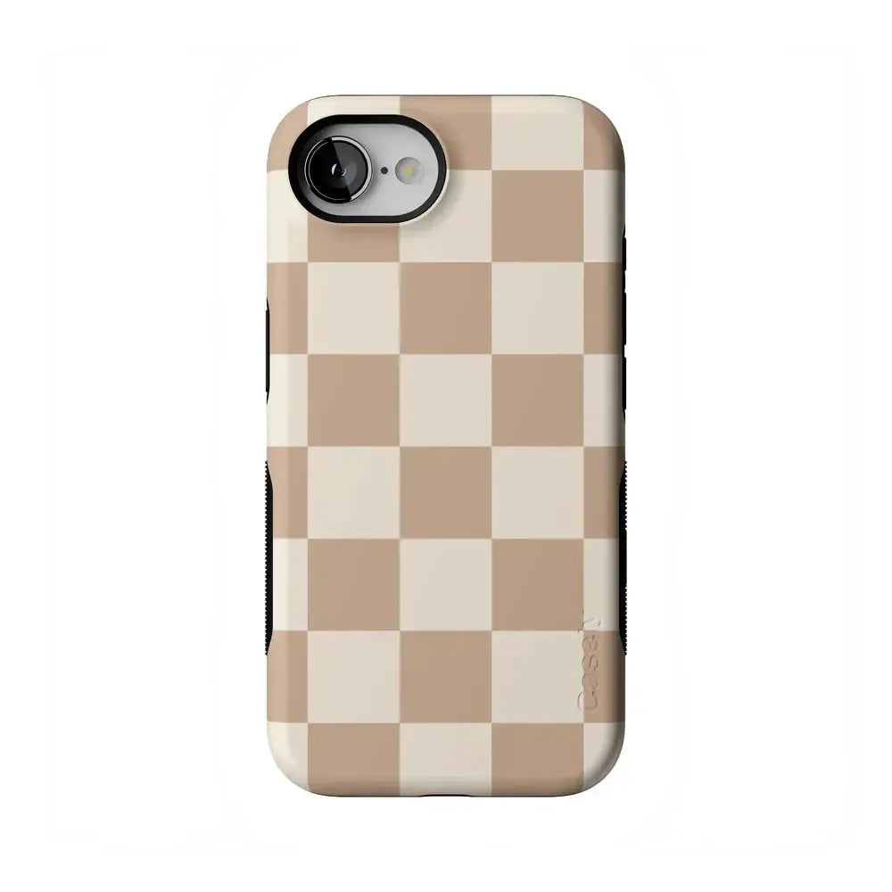 Fit Check | Neutral Checkerboard Case iPhone Case get.casely Bold Flex + MagSafe® iPhone 16e 