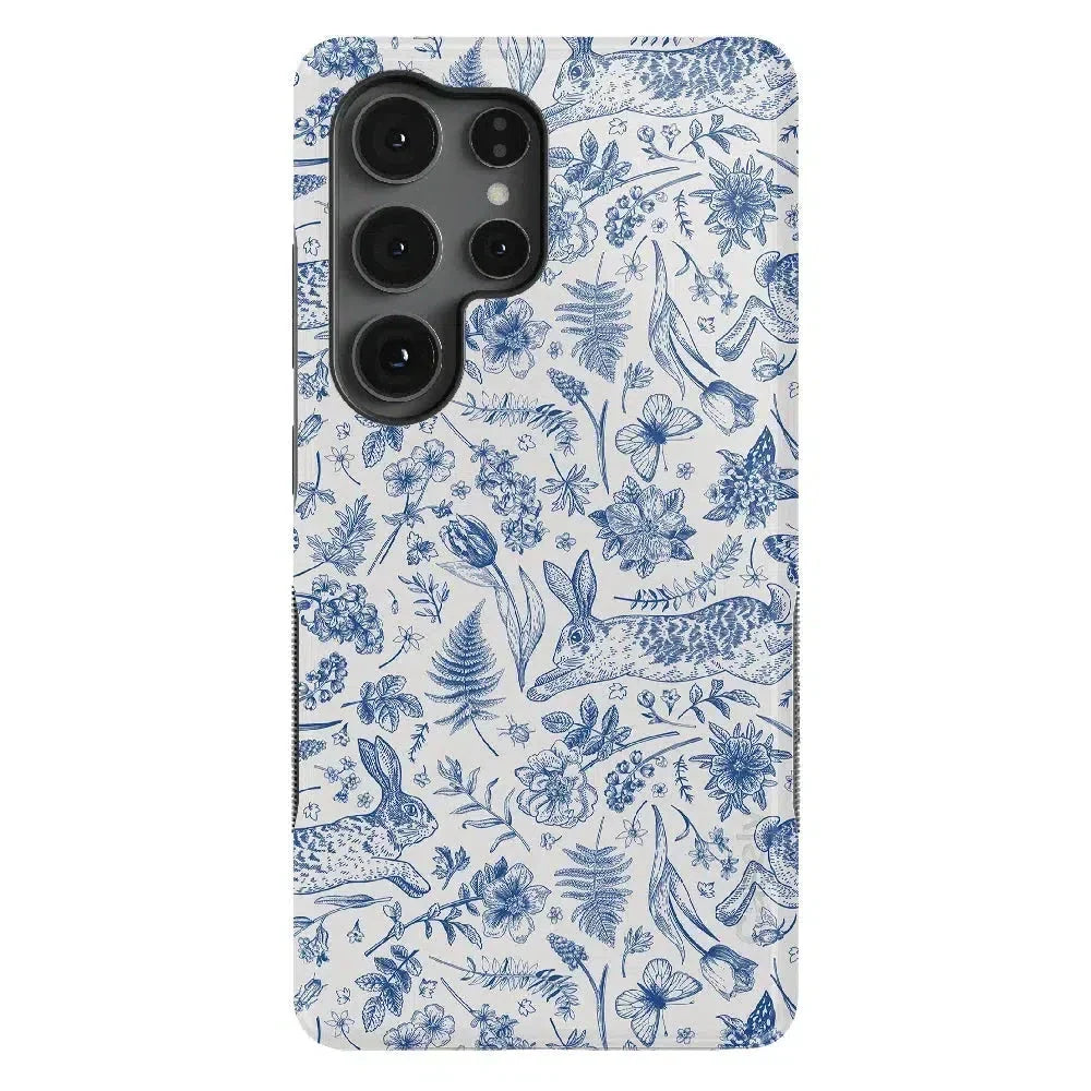 Hop & Bloom | Bunny Toile Case Phone Case Casetry Bold Flex + MagSafe® Galaxy S25 Ultra 