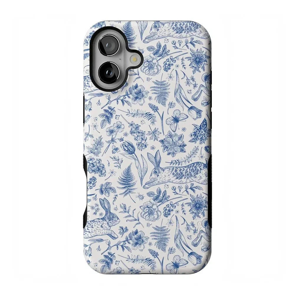Hop & Bloom | Bunny Toile Case Phone Case Casetry Bold Flex + MagSafe® iPhone 16 Plus 