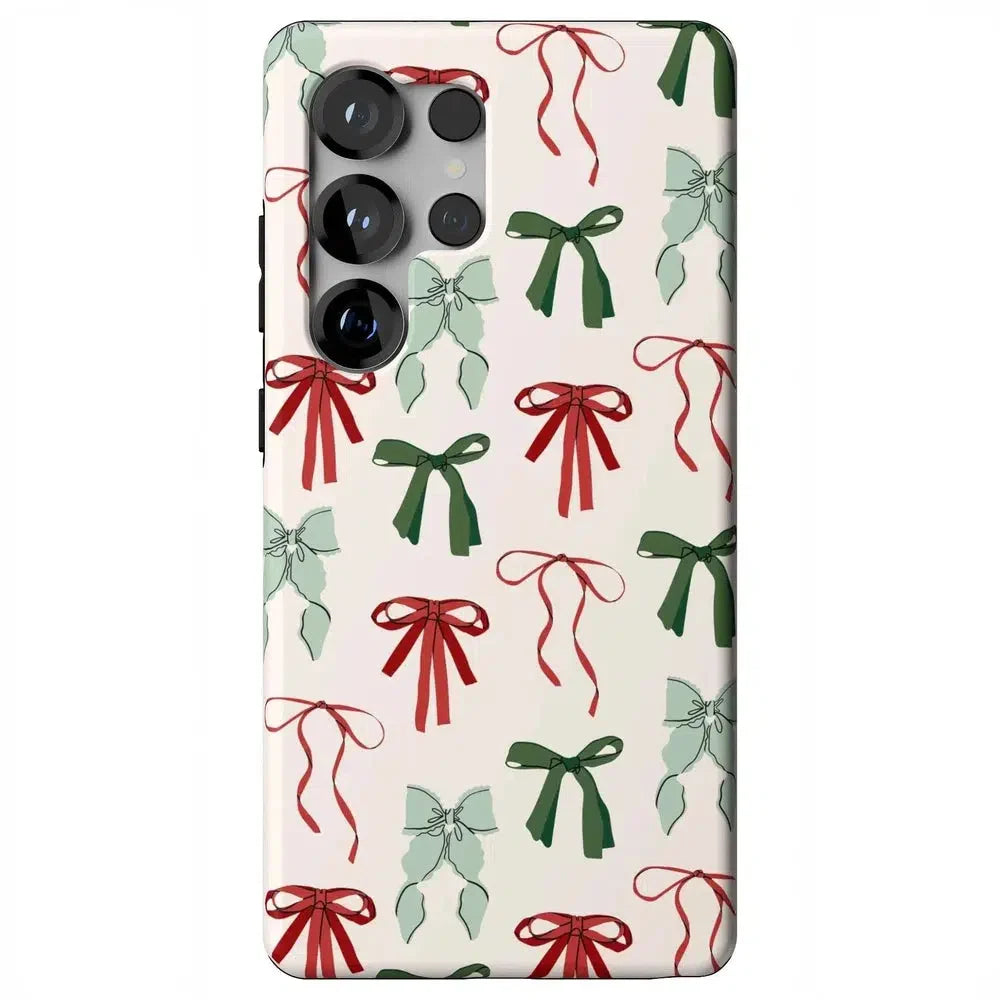 Festive Girlie | Holiday Bows Case Phone Case Casetry Essential + MagSafe® Galaxy S25 Ultra