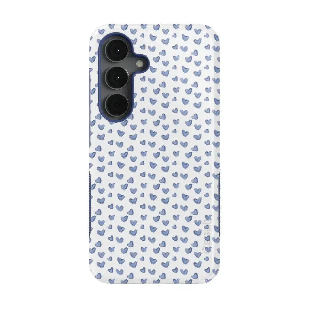 Lovebug | Blue Hearts Case Phone Case Casetry Bold Flex + MagSafe® Galaxy S25 