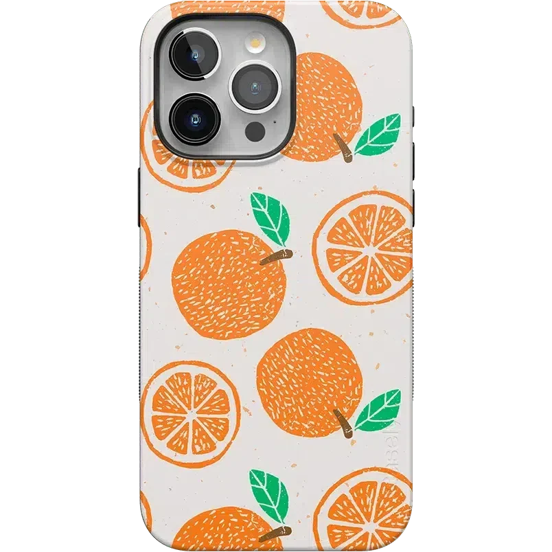 Main Squeeze | Orange Stamped Case iPhone Case get.casely Bold Flex + MagSafe® iPhone 15 Pro Max 