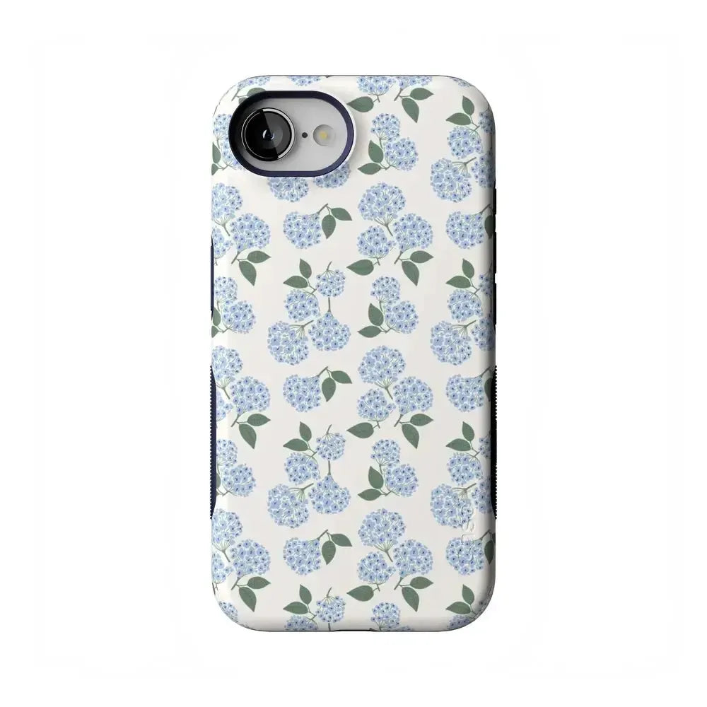 Nantucket Cottage | Blue Hydrangea Case iPhone Case get.casely Bold Flex + MagSafe® iPhone 16e 