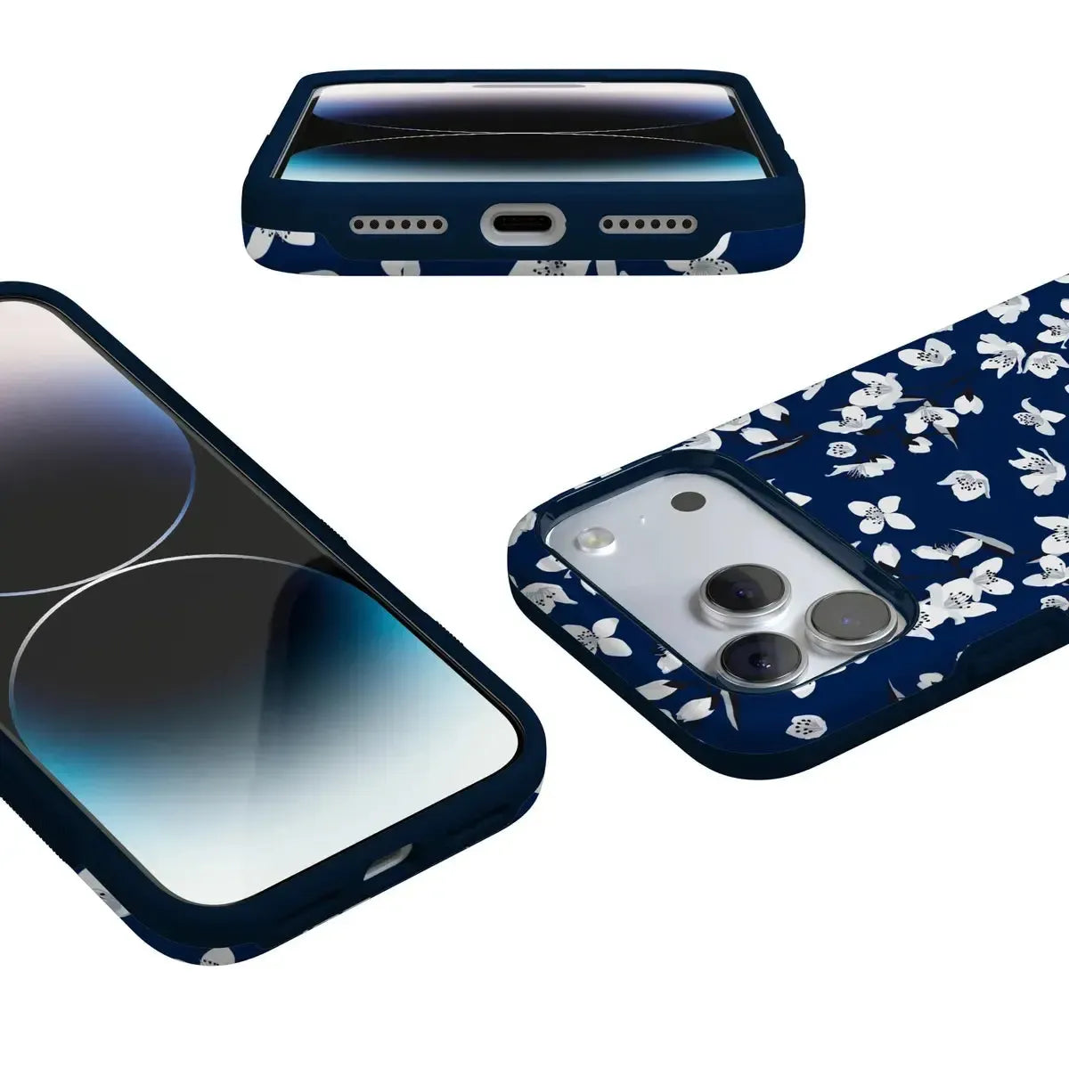 Floral Forest | Navy Cherry Blossom Floral Case