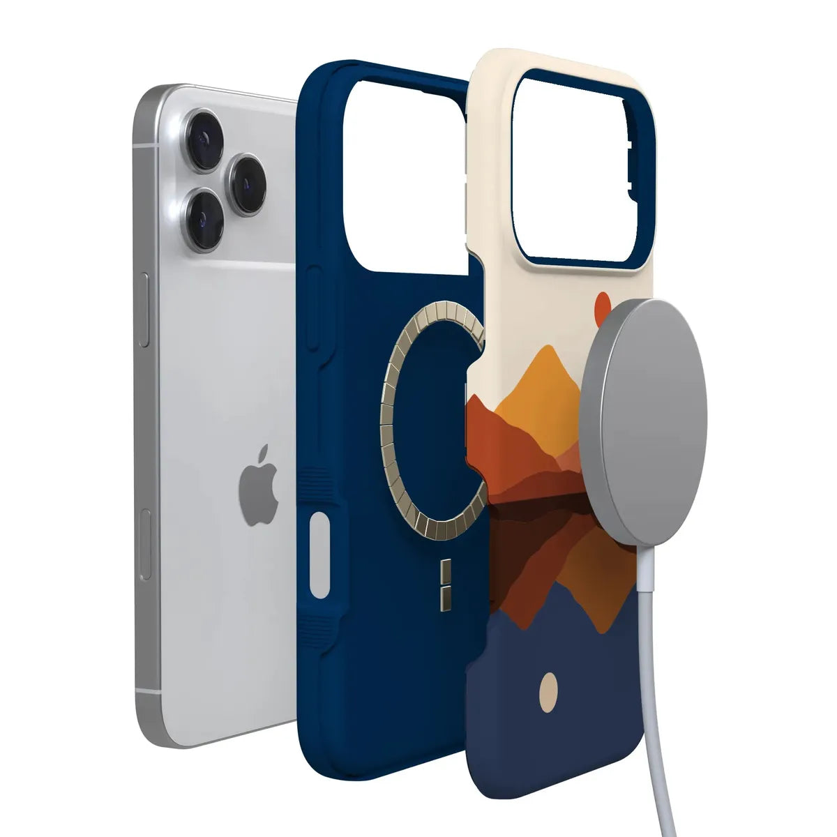 Opposites Attract | Day & Night Colorblock Mountains Case
