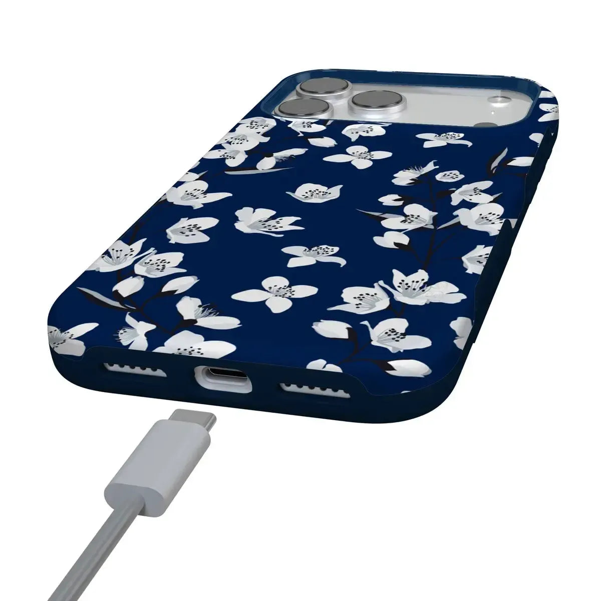 Floral Forest | Navy Cherry Blossom Floral Case